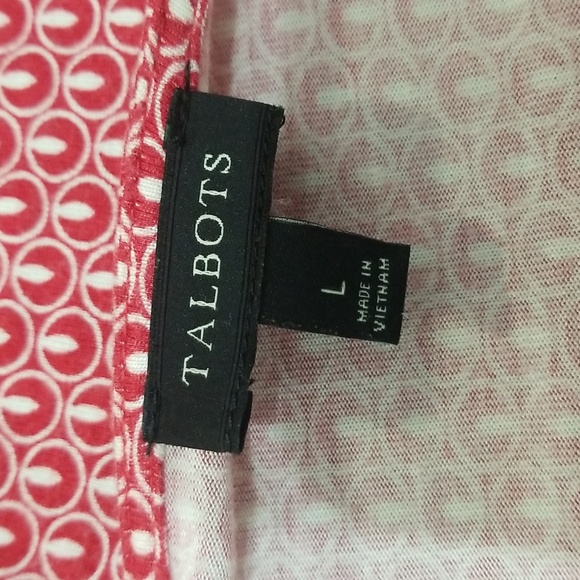 (L) Talbots Patterned Wrap Style Top Business Casual Dorm Ready Bohemian - Picture 3 of 8